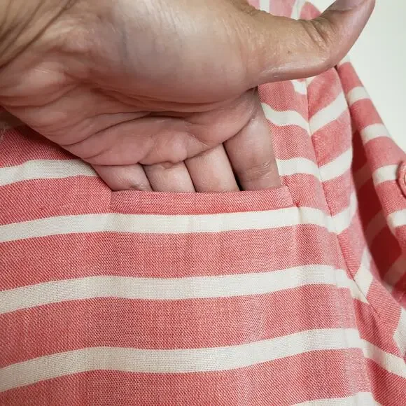 J Crew| Orange and cream striped boat dress - Picture 8 of 11